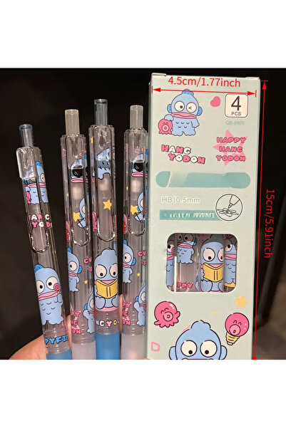 MyBalliStore Sanrio 4 adet Mekanik 0.5 Kalem Balık Hang Yodon