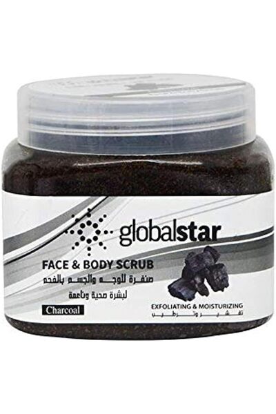 Globalstar مقشر الوجه والجسم بالفحم من جلوبال ستار، 500 مل، متعدد الألوان