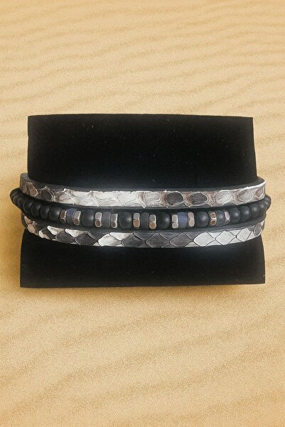 ABAS سوار من حجر السوداليت الطبيعي - التوازن الروحي والأناقة