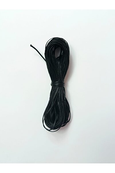 Eskişehir hobi sanat 1.2 mm 18 Meters Black Color Flat Waxed Cord Necklace Cord Jewelry Design Cord Bracelet Cord