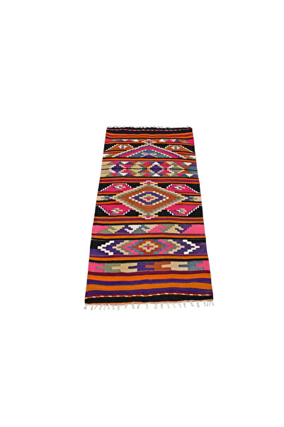 Zehra Abla Halı El Dokuması Otantik Barak Antalya Yörük Yün Kilim 6370