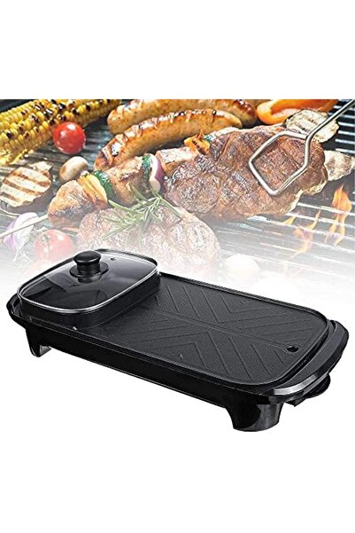 Generic 1300W Electric Grill With Hot Pot Grill, Temperature Control