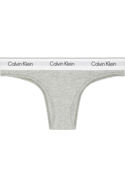 Calvin Klein Kadın Marka Logolu Elastik Bel Bantlı Gri Külot LV00QF8522 P7A