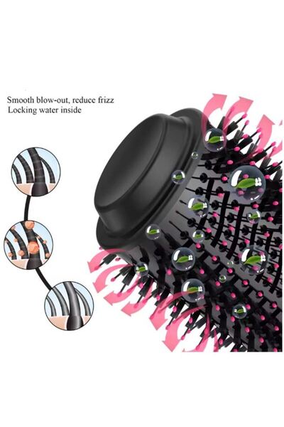 Chignon One-Step Hair Dryer and Volumizer, 1000W Rotating Professional Hot Air Brush with Ionic Brush