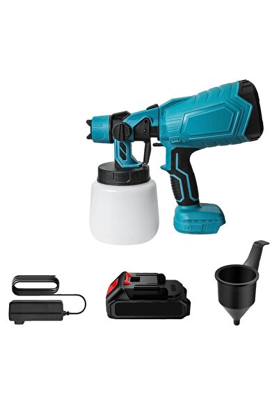 APF Portable electric paint sprayer, cordless, 3 spray modes, blue, 1000ml