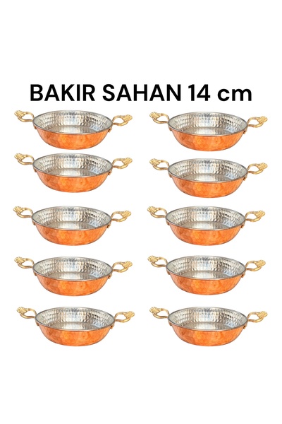 BARITCIOGLU Copper Pans Pans 14 cm X 10 Pieces