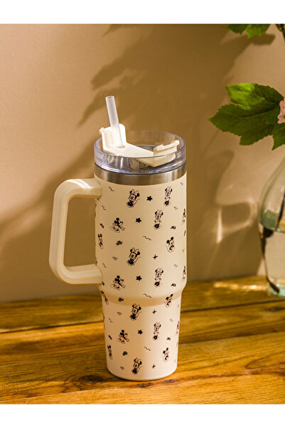 LC Waikiki UZG Store'dan Stilinizi Oluşturun | Minnie Mouse Baskılı Çelik Termos Bardak 900 ML