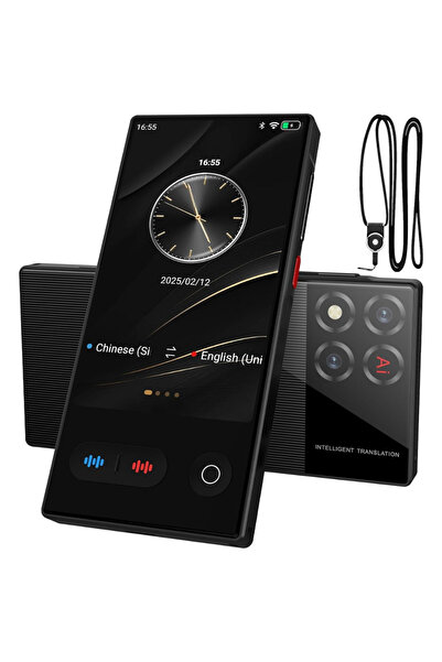 Velixo Smart Translator 4" Screen, 5MP, WiFi, BT, AI ChatGPT, Voice & Photo Translate, Flash, Case Included