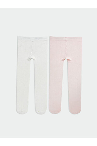 LC Waikiki Timeless Recommendations from Timeless Store |   Basic Baby Girl Pantyhose 2-Pack