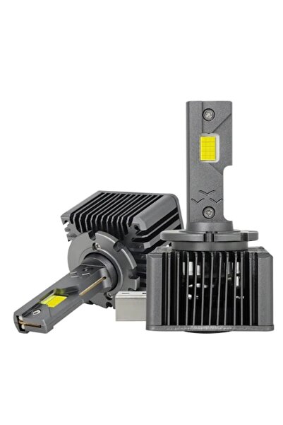 BZRSH Set de 2 becuri Xenon HID-LED, D3S, 180W, 23.000 lm, Canbus, Miez de cupru, Radius din aluminiu