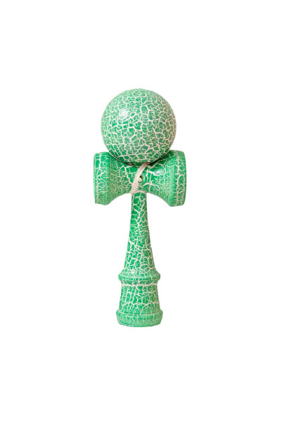 Sultan Wooden Kendama 18 cm - classic model with cracked design, non-slip surface - GREEN