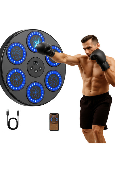 TSUMAB Smart Electronic Boxing Training Wall Pad – LED Punch Target with App Control