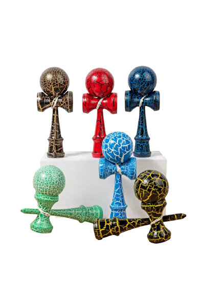 Sultan Wooden Kendama 18 cm – classic model with cracked design, non-slip surface