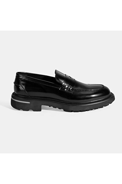 Desa Men's Black Leather Loafer