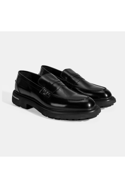 Desa Men's Black Leather Loafer
