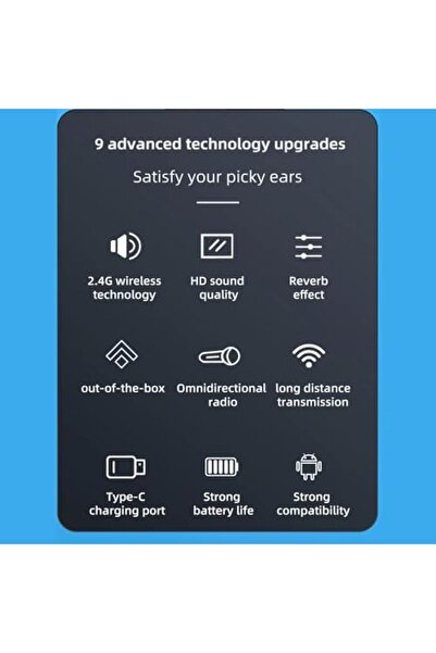 Generic Wireless Lavalier Microphone for iPhone Android Camera, Dual Clip-On Mic with Noise Cancellation, Pl