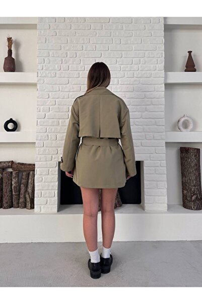 Lux Vestimenta Rüzgarlık Detaylı Kuşaklı Trenckot Trend Yeni sezon