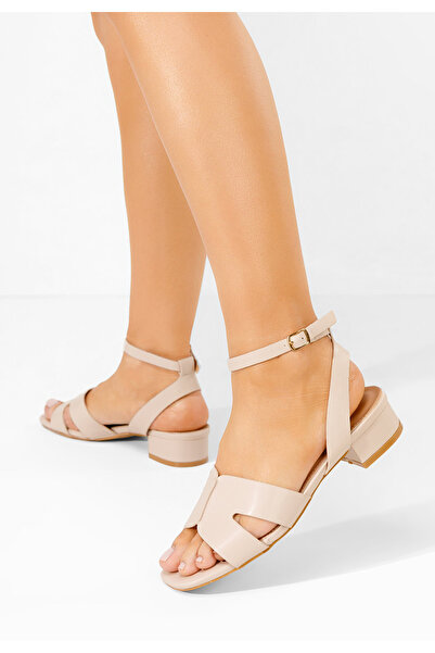 B T Shoes Sandale cu toc mic Briena bej