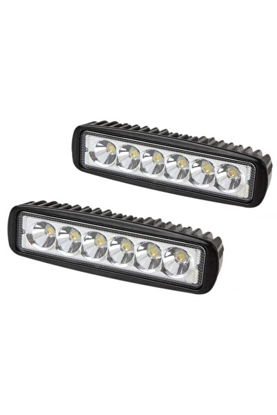 BZRSH Set of 2 LED Auto Offroad Projectors 18W, 12V-24V, 1200 Lumens, 16 cm,