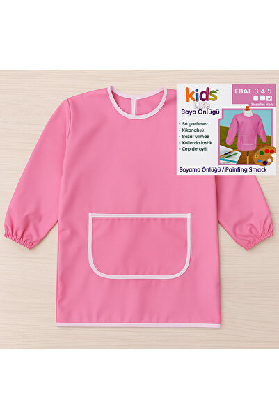Venino Kids Like 3 Beden ( 5-8 Yaş ) Turkuaz Boya Önlüğü Su Ve Boya Tutmaz Öz...