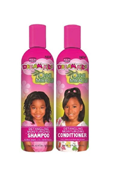 african pride مجموعة شامبو وبلسم دريم كيدز أوليف ميراكل لفك تشابك الشعر، 355 مل