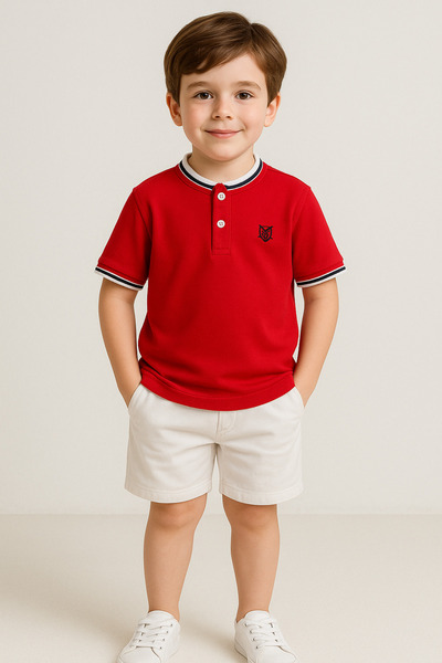 kids republic by meemseen independent Classic Red Polo Shirt for Boys