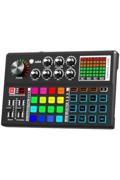 ASA A12 Professional Sound Card with Digital Audio Control and RGB Lighting