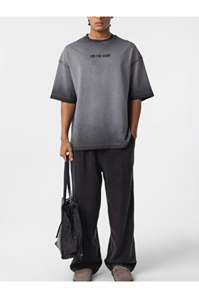 Chirkef Unisex Oversize Premium Fabric Back Printed Crew Neck Street Style T-Shirt Rise