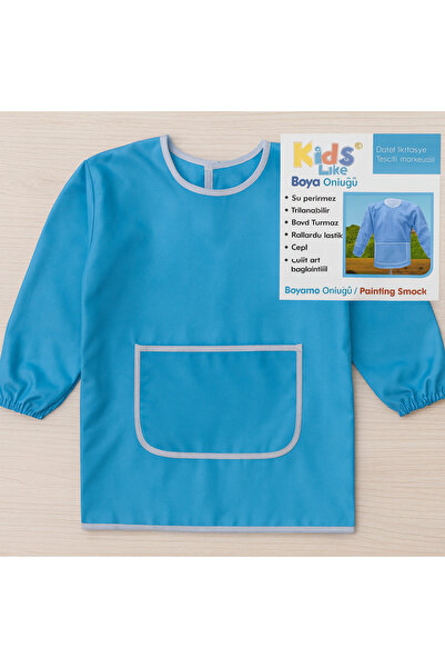 Venino مقاس 3 (5-8 سنوات) مريلة طلاء فيروزي مقاومة للماء والطلاء إنتاج خاص