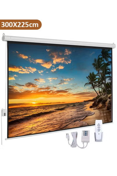 Taimi Electrical Projector Display Screen With Remote147.5 Inch