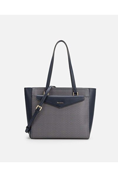 ELVVI&CO طقم شنطة نسائية من الجلد بلون أزرق