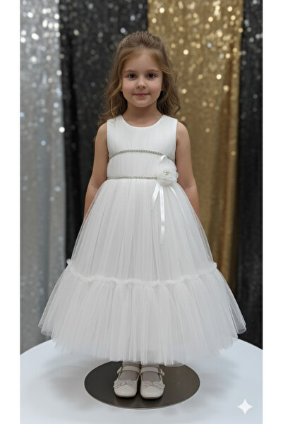 SEDRA TEKSTİL Bebek Kız Çocuk Tütülü Elbise – Doğum Günü Düğün Özel Gün Abiye