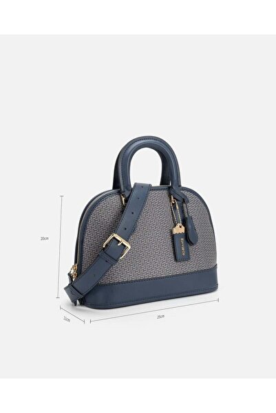 ELVVI&CO Women's blue leather bag