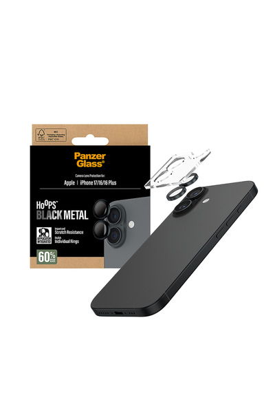 Panzer Glass Hoops Camera Lens Protector iPhone 17 - Black