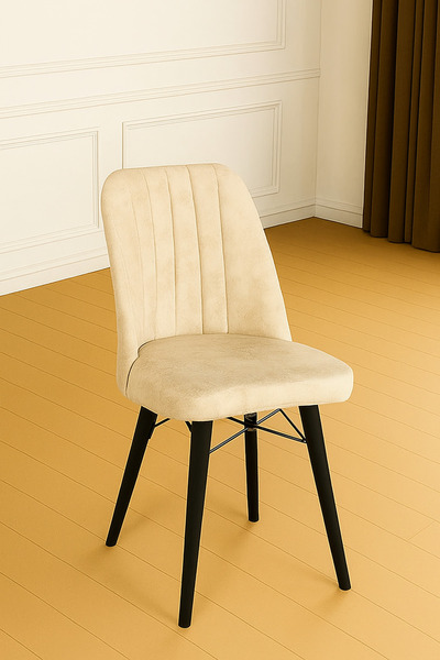 MEDA CONCEPT Sandalye Kare Gold Mutfak Sandalyesi Yemek Masası Sandalyesi 1 Adet