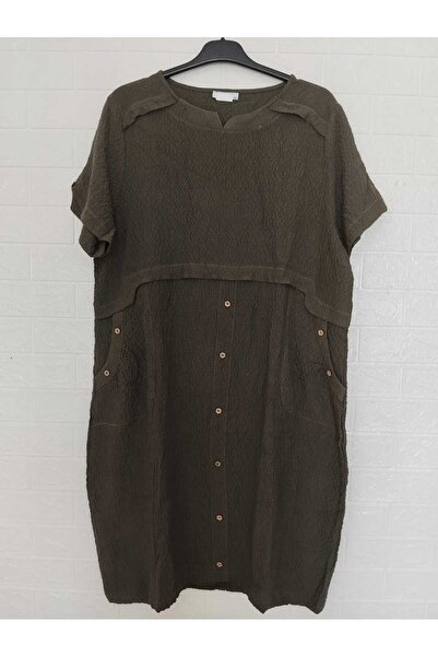 anne moda ankara 1. Quality Wrinkle-Resistant Matte Fabric, Comfortable Fit, Non-See-Through, Simple and Stylish, Short-Sleeved Dress