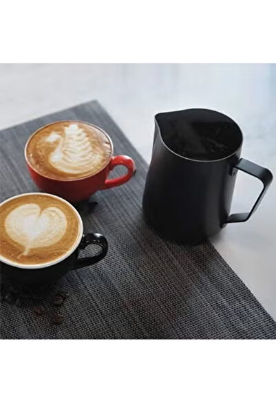 Generic Stainless Steel Milk Frothing Pitcher Black 400ml