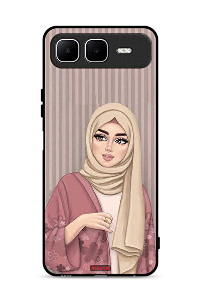 Tolwak غطاء حماية لهاتف إنفينيكس سمارت ١٠ بلس برسومات فتاة محجبة