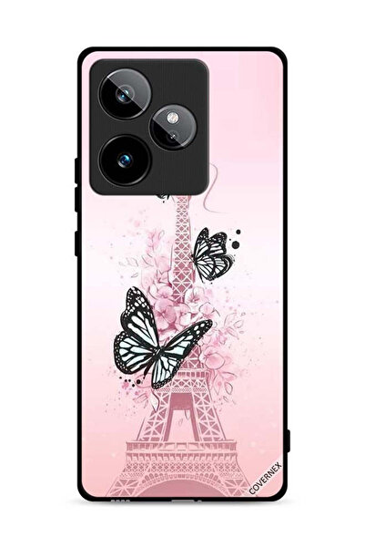Covernex غطاء حماية لهاتف Realme GT 7 5G بنقشة فراشات على برج إيفل