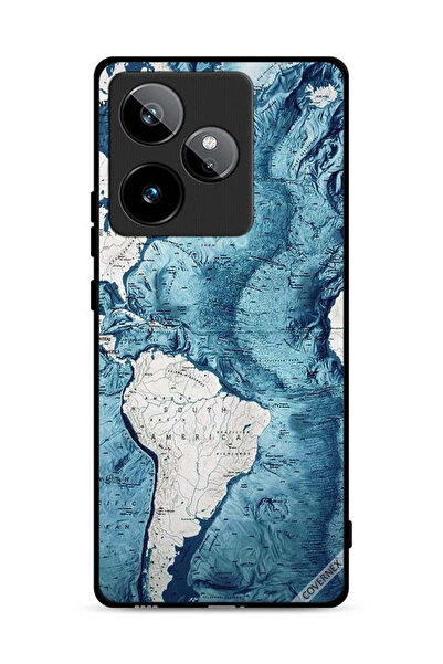 Covernex غطاء حماية لهاتف Realme GT 7 5G برسومات خريطة فنية