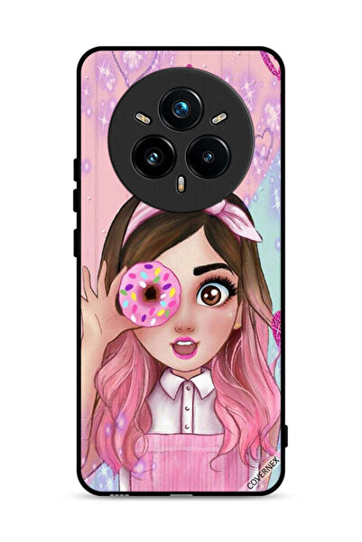 Covernex غطاء حماية لهاتف Realme 14 Pro Plus 5G برسومات فتاة محبة للدونات