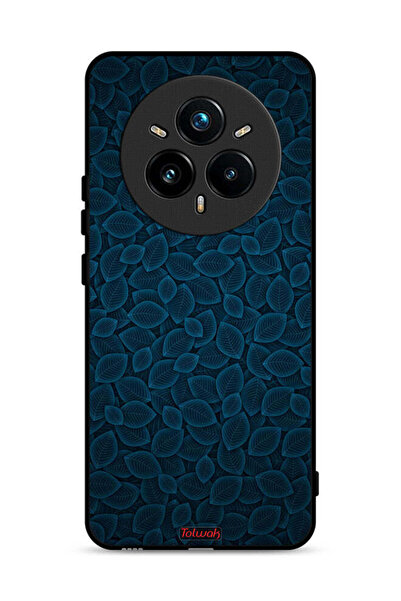 Tolwak غطاء حماية لهاتف Realme 14 Pro Plus 5G بنقشة أوراق فنية رقمية