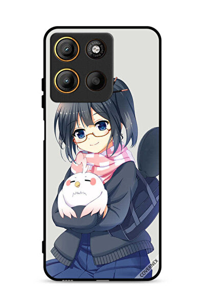 Covernex غطاء حماية موتورولا موتو جي 15 برسومات فتاة تحمل حيوانًا أليفًا