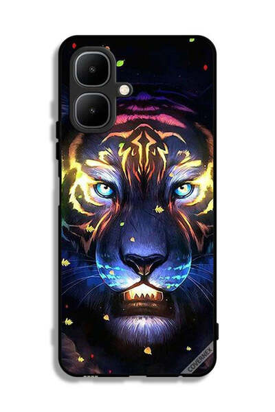 Covernex غطاء حماية تكنو بوب 10 بتصميم أسد ومشبك فني