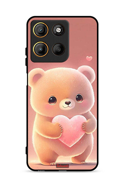 Tolwak غطاء حماية موتورولا موتو جي 15 باندا صغير لطيف يحمل قلبًا