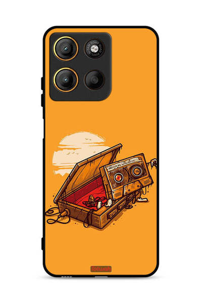 Tolwak غطاء حماية موتورولا موتو جي 15 بتصميم شريط كاسيت وشريط لاصق