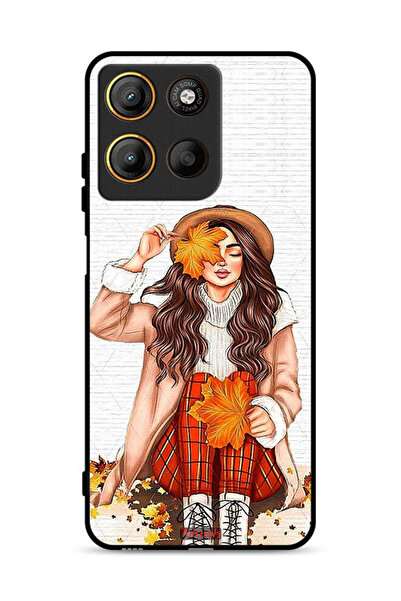 Tolwak غطاء حماية لهاتف موتورولا موتو جي 15 يحمل صورة أوراق الخريف