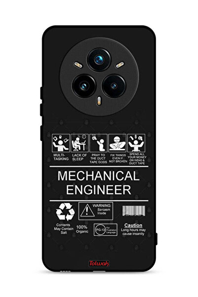 Tolwak غطاء حماية لهاتف Realme 14 Pro Plus 5G، ملصق مهندس ميكانيكي