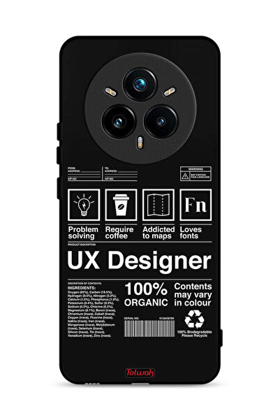 Tolwak غطاء حماية لجهاز Realme 14 Pro Plus 5G، ملصق مصمم تجربة المستخدم