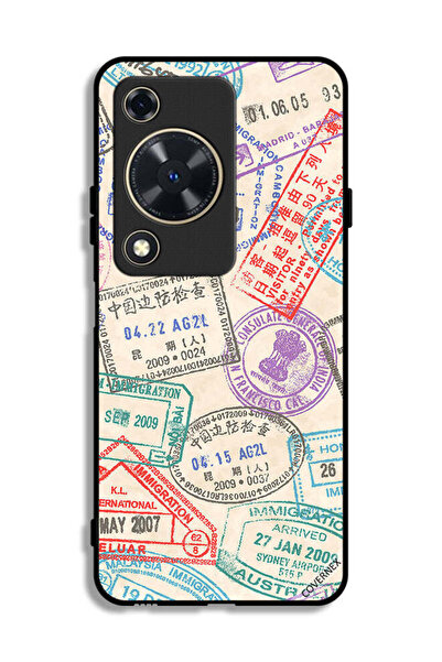 Covernex غطاء حماية لهاتف هواوي نوفا Y63 بنقشة طوابع السفر